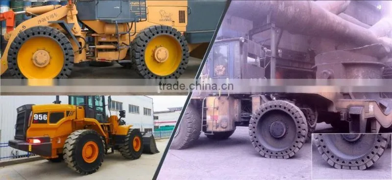 China good price forklift 5.00-8 6.00-9 pneumatic shaped Solid cushion tires with holes