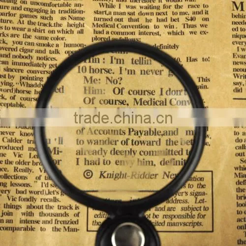 Outdoor Hiking PU Leather Case Portable 5X Times Magnifying Glass Magnifier