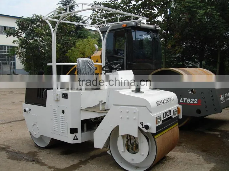 3 Ton Small Road Roller Lutong Double Drum Vibratory Roller LTC3B