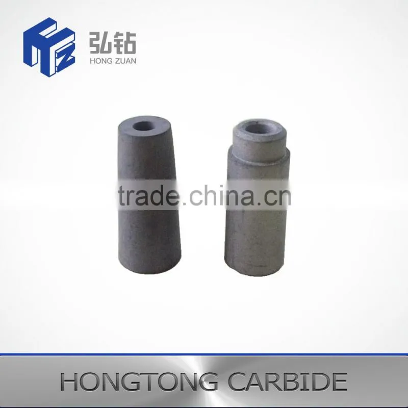 Cemented carbide balst line nozzles used in wear resistant sintered ceramic