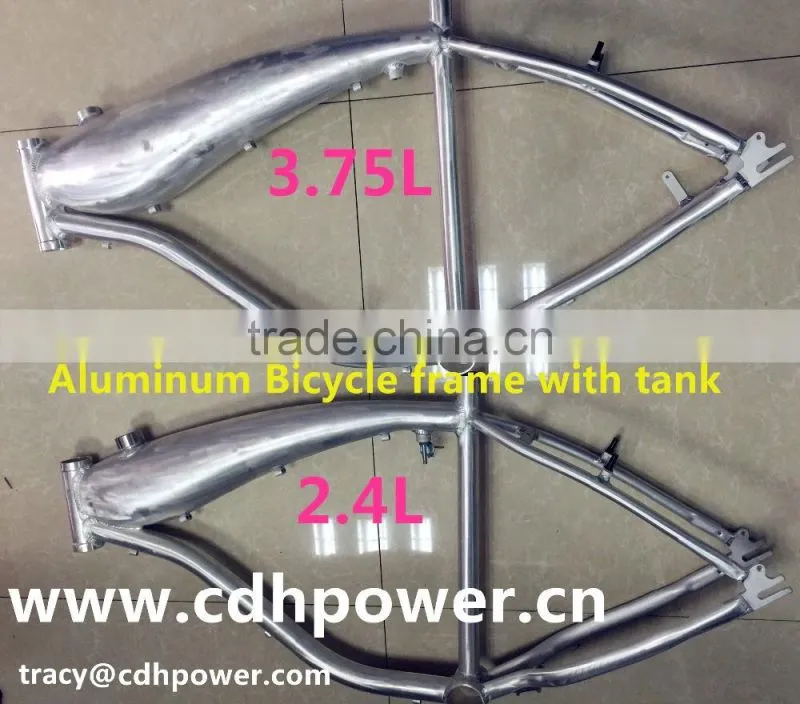 Alum gas tank frame for motorized bicycle/bicycle frame/fuel tank frame