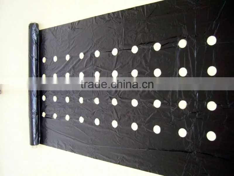 PE Agriculture Black Mulch Film with Perforated Holes