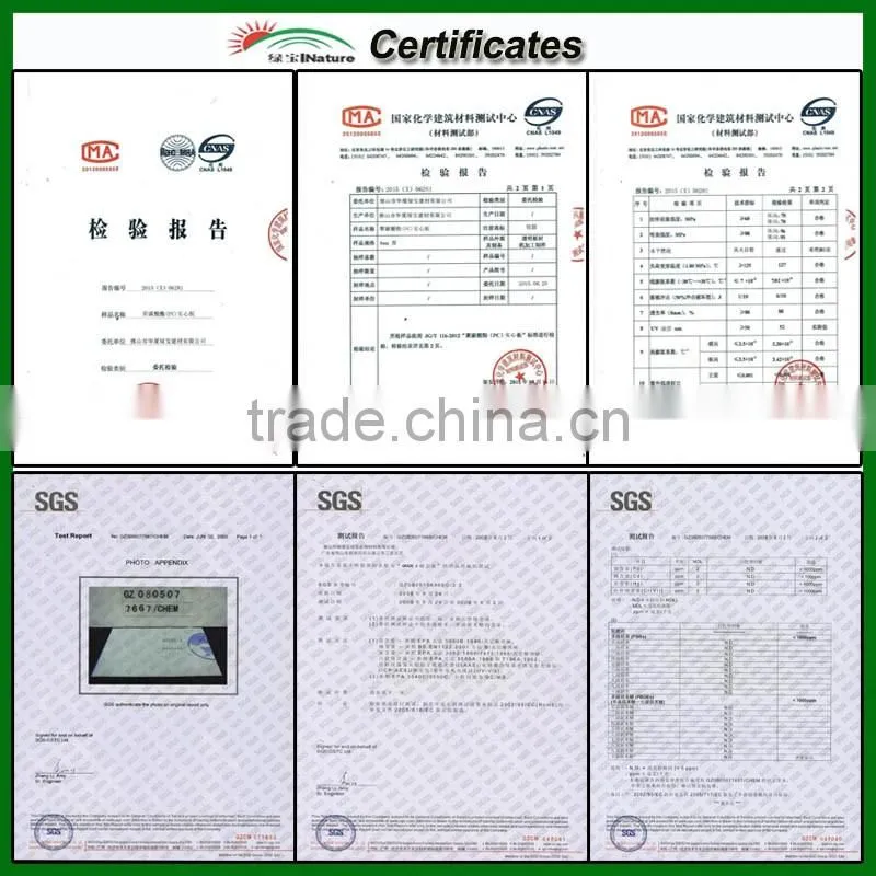 American 800mm outdoor pc sheet awning &canopy