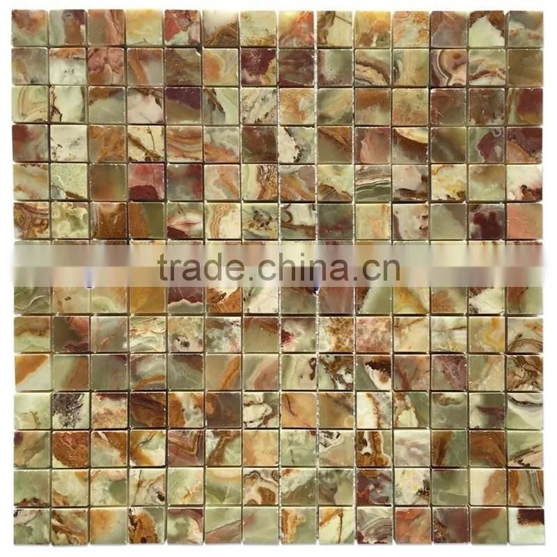 Colorfull Top Quality MULTI GREEN ONYX MOSAIC TILES COLLECTIONS