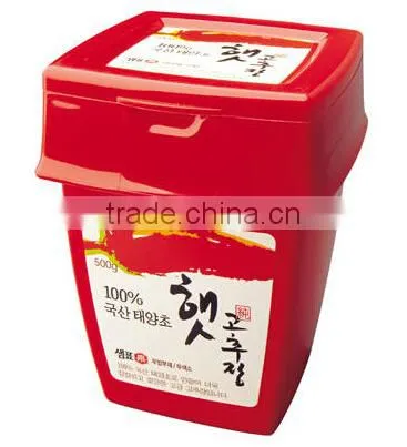 custom IML plastic hot pepper paste container cup box