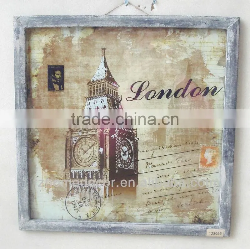 Square glass picture frame with beautiful customized printing