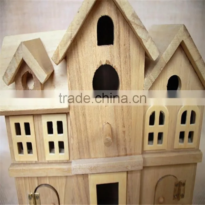 Wood villa building kids wood building kits miniature building wood prefab building for sale