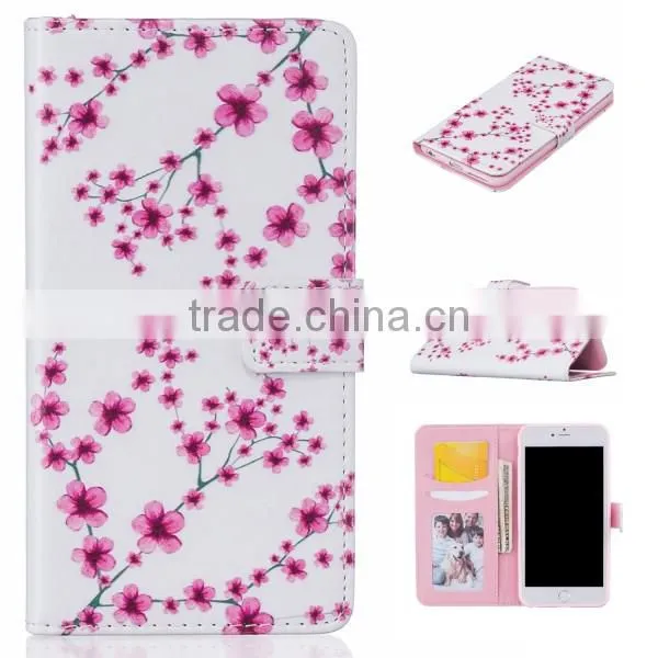 Universal Embossed PU Flip Stand Wallet Leather Mobile Phone Back Cover For iPhone 6 6S