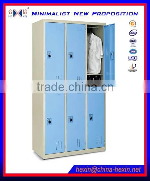 6 doors cloth storage foldable steel daycare furniture