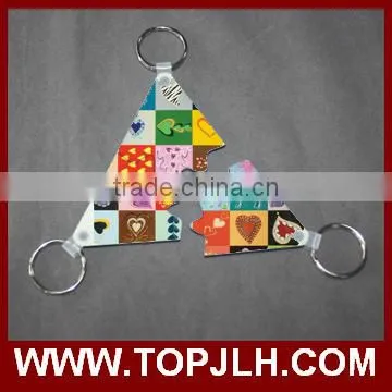Chinese supplier new products sublimation key chain for couples gift
