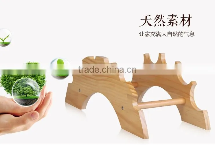 Best quality round handmade wooden wine rack for six bottles high quality amazing wood rack with wood wine stand