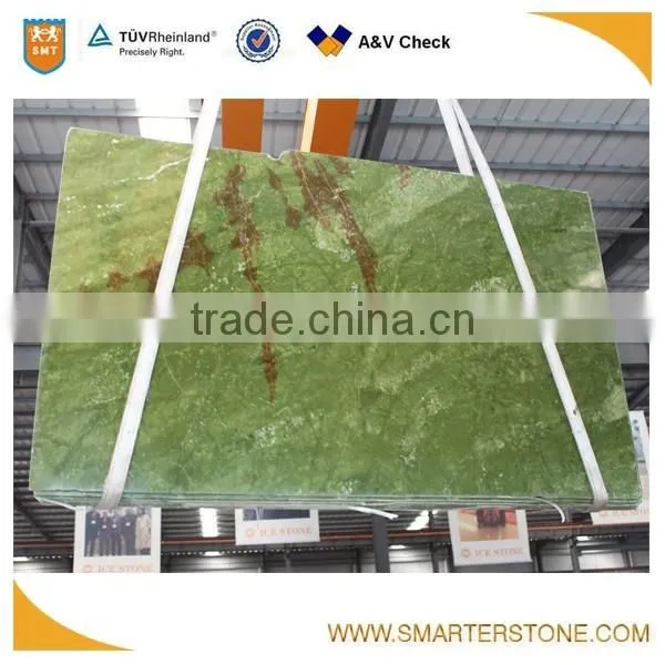 Big slab fancy green onyx marble in 1.8 cm thickness