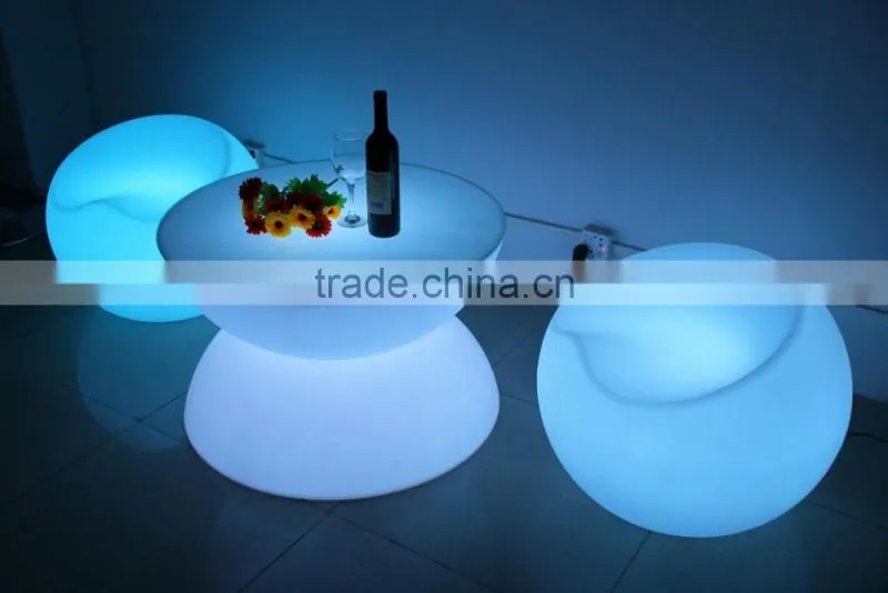 illuminated Spa triangle shaped led tables for indoor or outdoor using