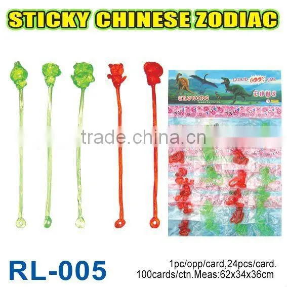 Sell sticky Chinese Zodiac toy,plastic toys for children 2012
