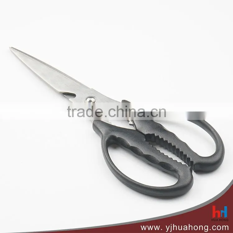 Multi purpose kitchen scissors with cracker,bottle opener scissors