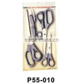 Hot sale durable scissors set with fancy wooden block