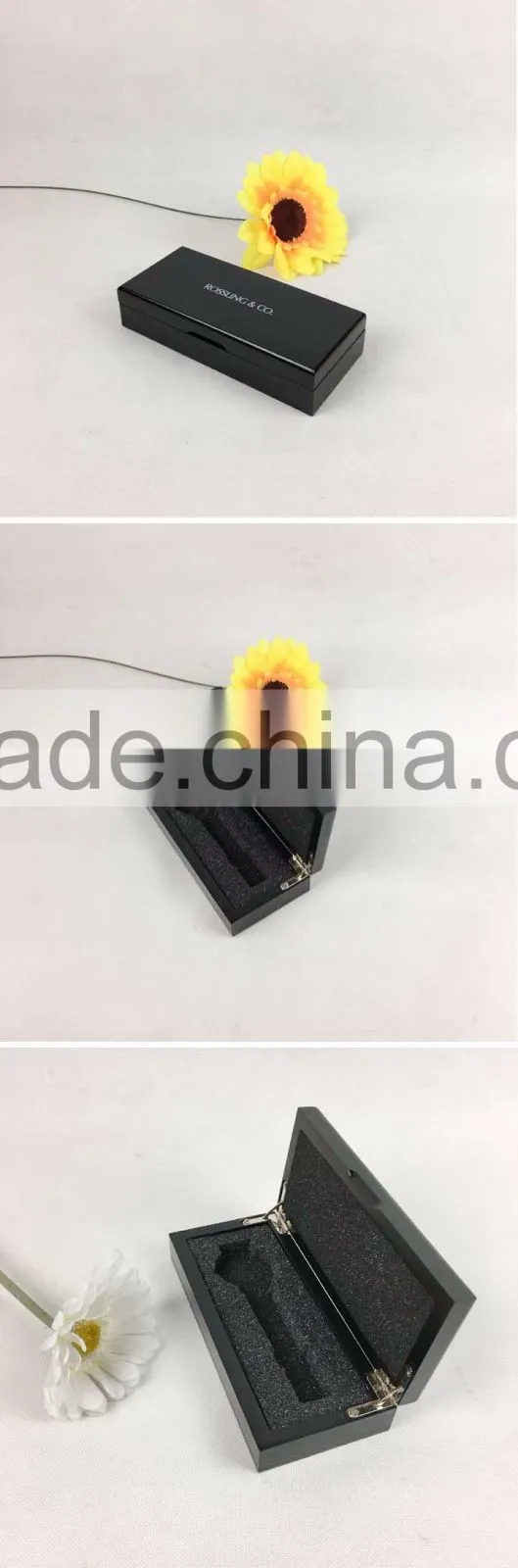 new design black color luxurious necklace packaging box