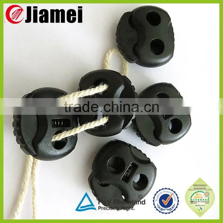 OEM Hole cord lock stoppers leather cord stoppers colored pu stopper