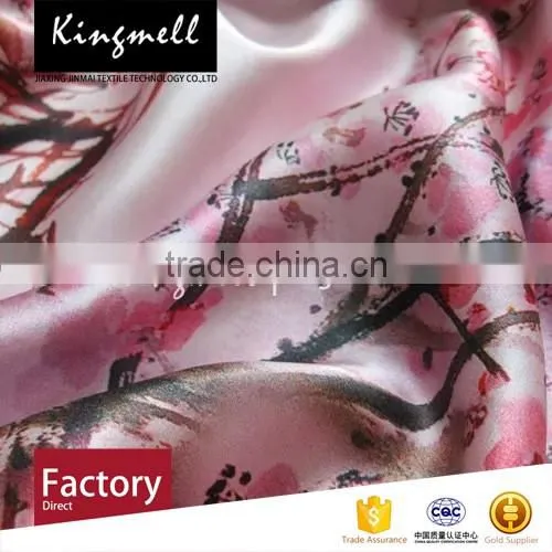Digital Printed Silk Satin Scarf for Women in Spring and Autumn