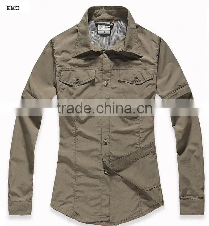 2017 Summer Fashion Designer Quick Drying and UV Resistant hiking Shirts Outdoor brand sports camping men's shirts