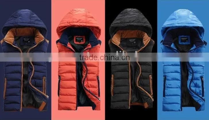 Sleeveless Jacket 2017 Autumn Winter Casual Hooded Vests Men women High Quality Cotton-padded Waistcoat Lover Vest Winter