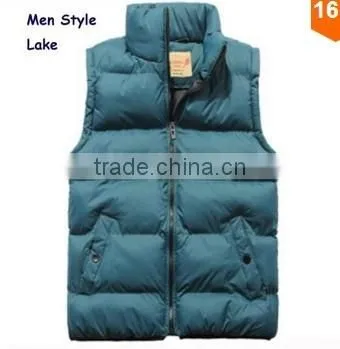 Warm Man's Fashion Waistcoat WINTER JACKET OUTDOOR DOWN JACKET New 2014 winter vest men SOFTSHEEL JACKET