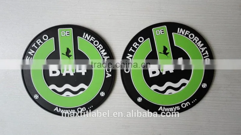 china factory cheap high quality embossed rubber pvc logo patch