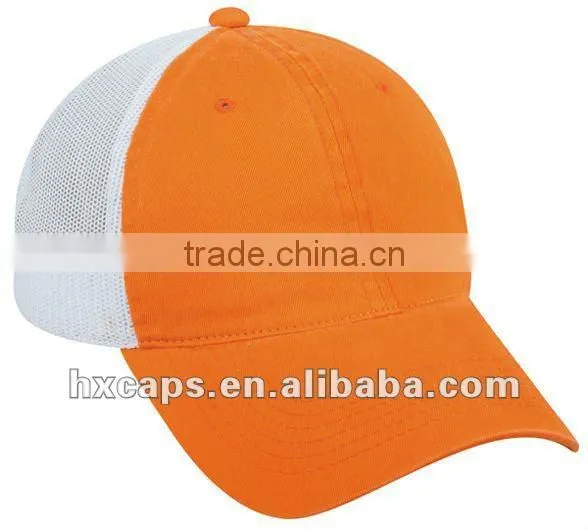Blank two colors cotton twill mesh snapback baseball cap
