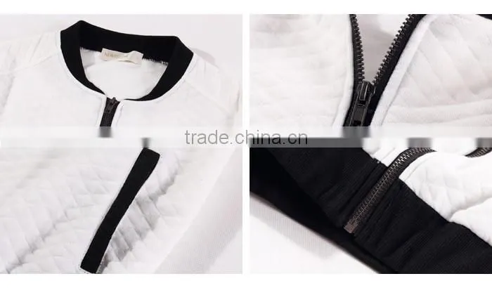 hot sale brand name super outwear coat customized color block hem jacket for women