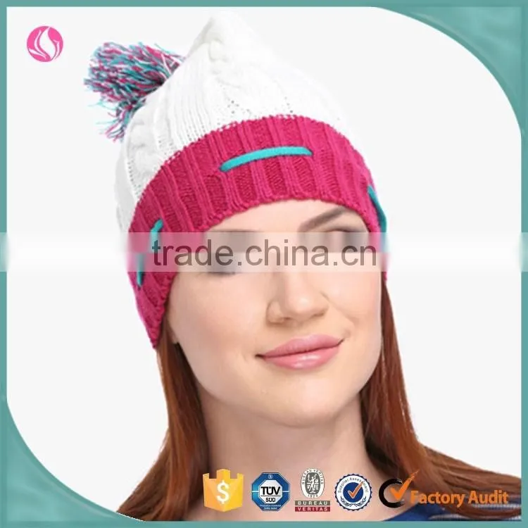 2017 Winter Ladies Fashion Clothing Winter Beanies Knitted Custom Beanie Hat