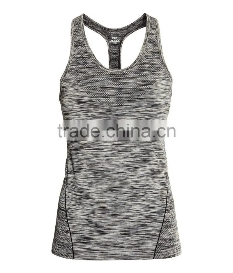 Summer Europe America New Fashion Dri Fit Seamless Spaghetti Strap Tank Top
