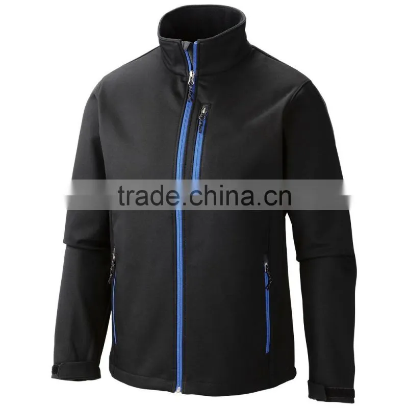 factory price polyester windproof stretch running softshell jacket men
