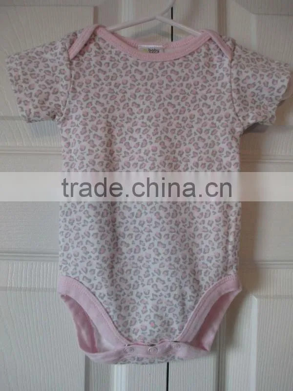 Gear Pink Leopard Print Baby Girl Bodysuit