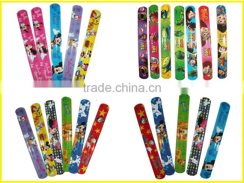 Custom logo printed reflective slap wrap slap band wristband