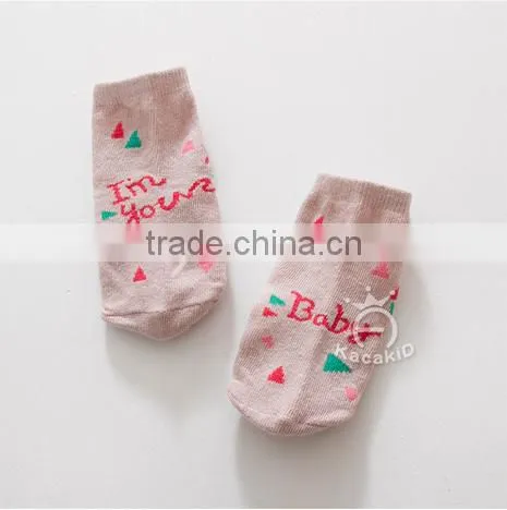 baby cute cotton socks, silicone print baby socks,baby socks