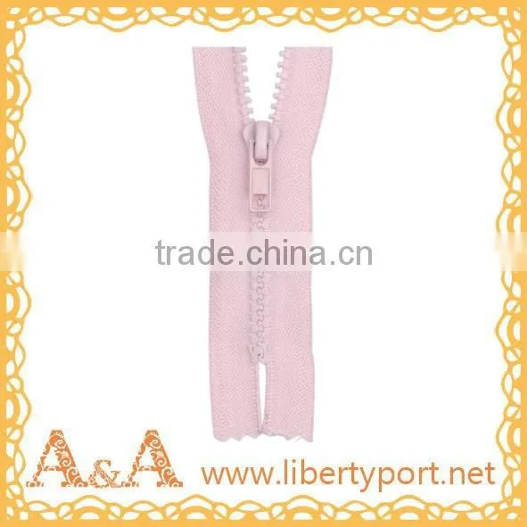 #5 auto lock open-end woven tape resin plastic zipper