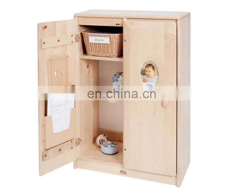 New design Kindergarten Furniture Wooden Children Toy Storage Cabinets