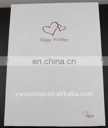 2015 cheap Novel heart design with rose decoration wedding guest book