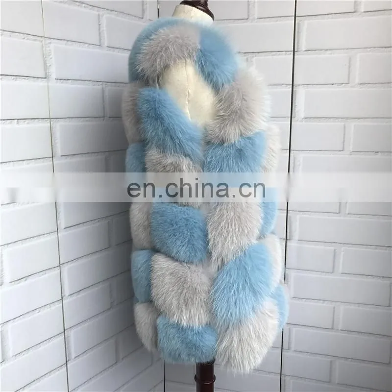 New Arrival 2015 Winter Warm Vest Fashion Women Fox Fur Vest Real Fur Coat