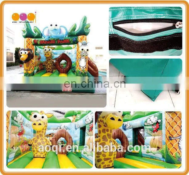 2017 new design hot selling happy hour safari inflatable combo for kids with free EN14960 certificate