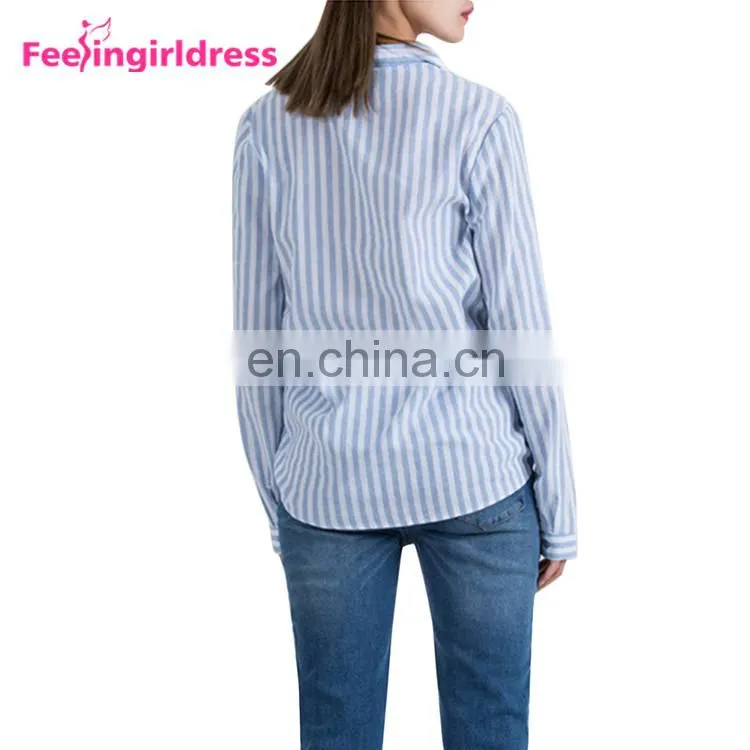 2017 Fashion Autumn Latest Shirt Designs Embroidery Flower Long Sleeve Casual Women T Shirt