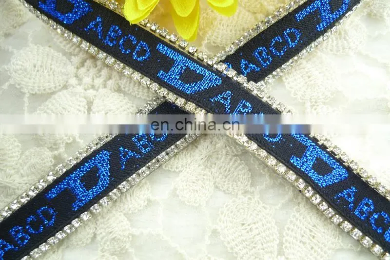 new design hot fix rhinestone tirmming with glue