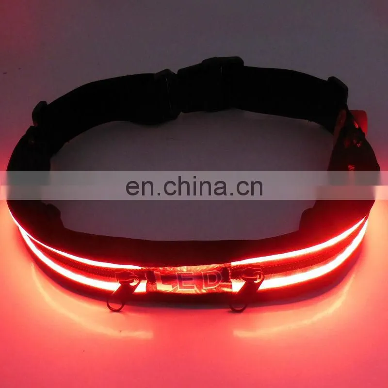 led belt led belt light Sport belt with pounch