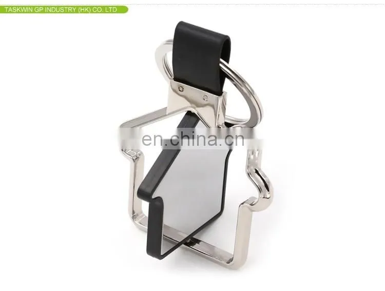 special shape cheap custom souvenir embossing metal keychain