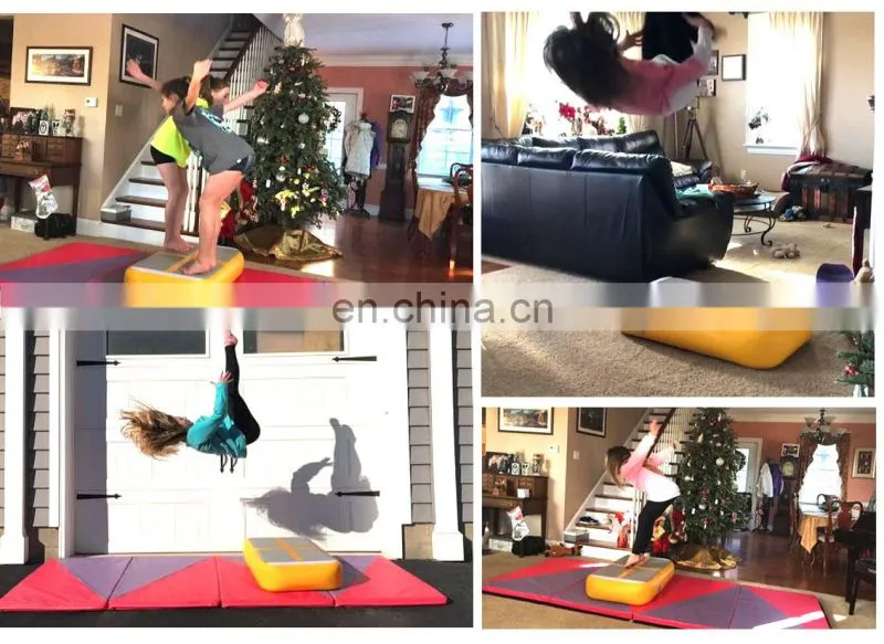 Factory Prices DWF Inflatable Gym Fitness Equipment Air Barrel Block Board Home Used Gymnastics Air Track Mats For Sale