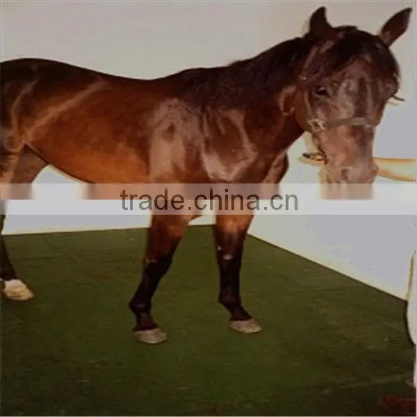 Horse stable mat with upright holes