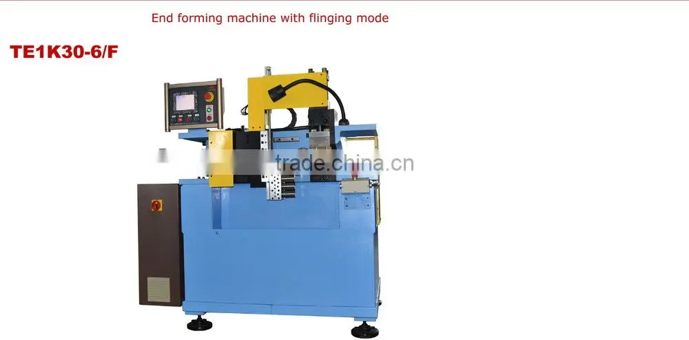 pipe end forming machine with flinging mode