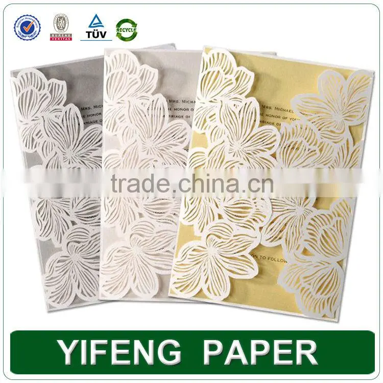 customized laser cut wedding card design