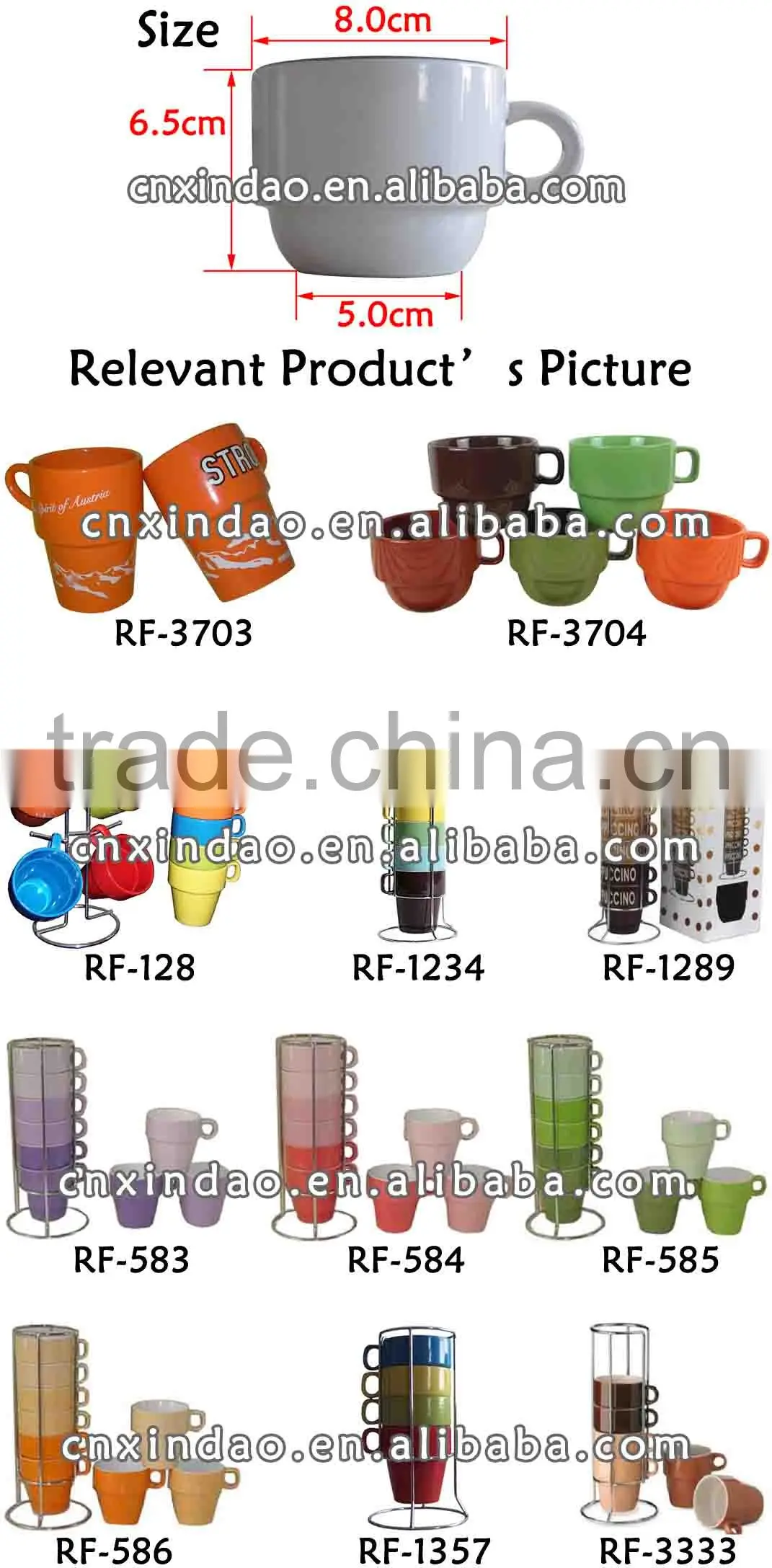 Stackable 2015 Hot Sale Wholesale Zibo Made Personalized Milk Cups for Kids for Ceramic Promotion