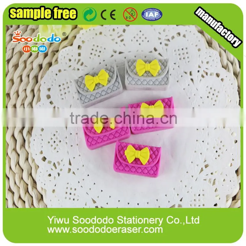 Cool 3D slipper shaped rubber puzzle eraser promotional